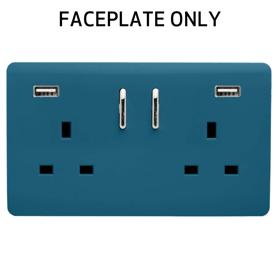 Ocean Blue Spare Plate Wiring Accessories Trendi Decorative Screwless
